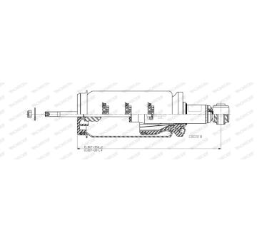 Tlmič zavesenia kabíny vodiča MONROE CB0318