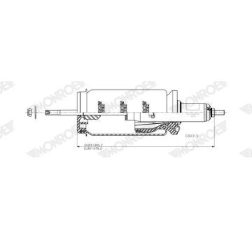 Tlumič, zavěšení kabiny MONROE CB0319