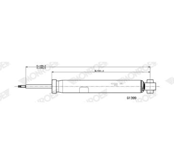 Tlumič pérování MONROE G1399