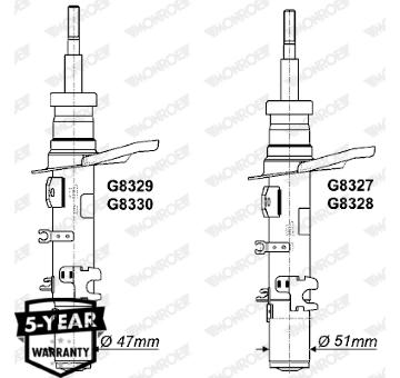 Tlumič pérování MONROE G8327