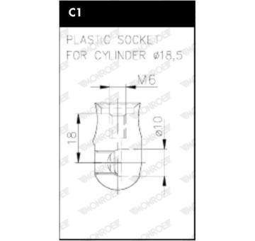 Pneumatická pružina, kapota motoru MONROE ML6365