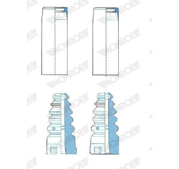 Ochranná sada proti prachu, tlumič pérování MONROE PK502