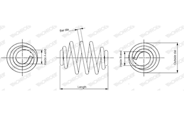 Pruzina podvozku MONROE SN2207