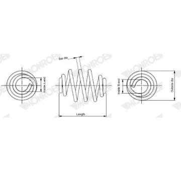 Prużina podvozku MONROE SN2783
