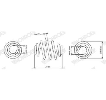 Prużina podvozku MONROE SN3409