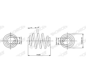 Prużina podvozku MONROE SN3991