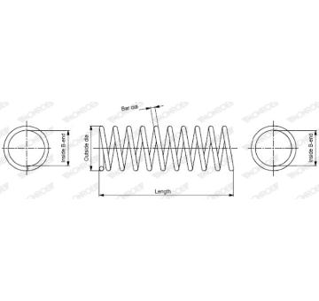 Pružina podvozku MONROE SP0096