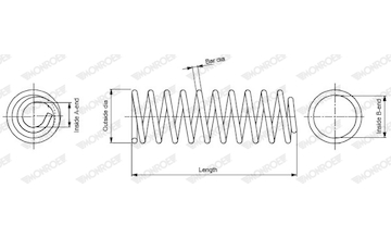 Pružina podvozku MONROE SP0163