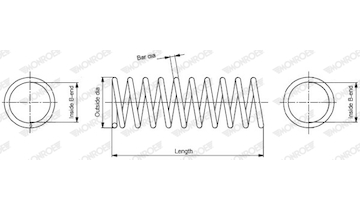Pružina podvozku MONROE SP0169