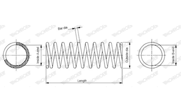 Pružina podvozku MONROE SP0300