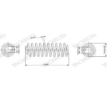 Prużina podvozku MONROE SP2439