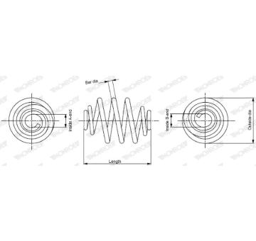 Pružina podvozku MONROE SP3300