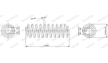 Pružina podvozku MONROE SP3384