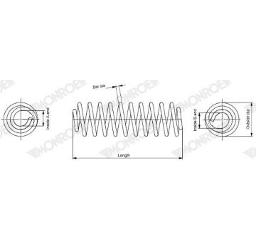Pružina podvozku MONROE SP3623