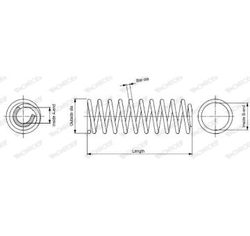 Pruzina podvozku MONROE SP3658