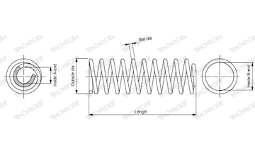 Pružina podvozku MONROE SP3709