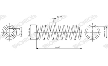 Pružina podvozku MONROE SP4093