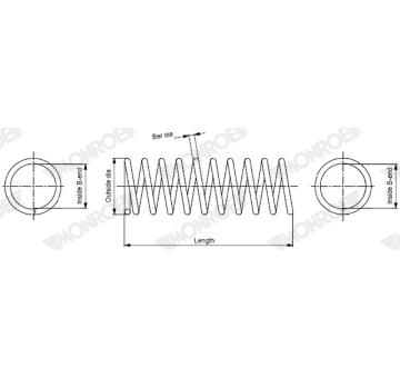Pružina podvozku MONROE SP4450