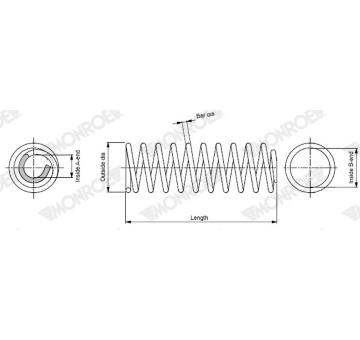 Pruzina podvozku MONROE SP4694