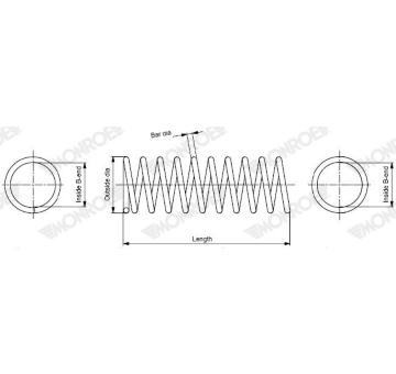 Pružina podvozku MONROE SP5033