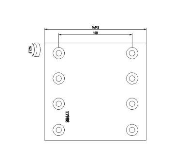 Sada brzdoveho oblozeni, bubnova brzda TEXTAR 1798806