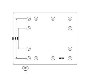 Sada brzdoveho oblozeni, bubnova brzda TEXTAR 1903611