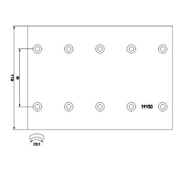 Sada brzdoveho oblozeni, bubnova brzda TEXTAR 1915007