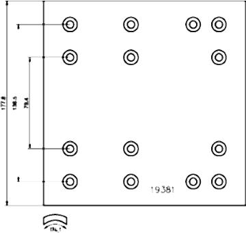 Sada brzdoveho oblozeni, bubnova brzda TEXTAR 1938101