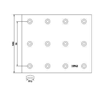 Sada brzdoveho oblozeni, bubnova brzda TEXTAR 1994103