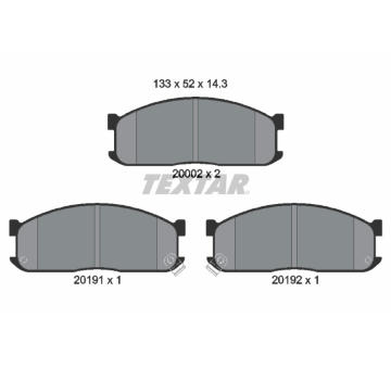 Sada brzdových platničiek kotúčovej brzdy TEXTAR 2000201