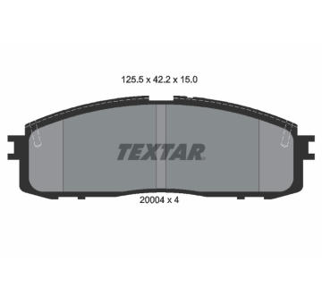 Sada brzdových destiček, kotoučová brzda TEXTAR 2000401