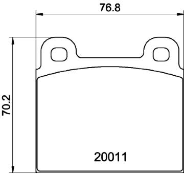 Sada brzdových destiček, kotoučová brzda TEXTAR 2001105
