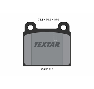 Sada brzdových destiček, kotoučová brzda TEXTAR 2001102
