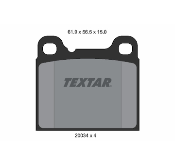 Sada brzdových destiček, kotoučová brzda TEXTAR 2003402
