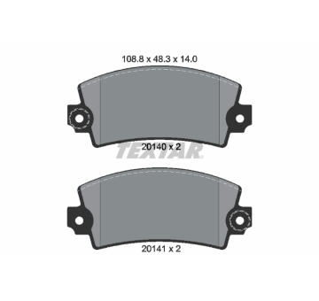 Sada brzdových destiček, kotoučová brzda TEXTAR 2014003