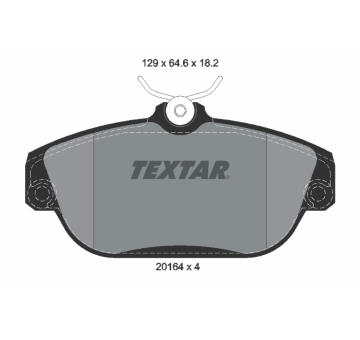 Sada brzdových destiček, kotoučová brzda TEXTAR 2016402