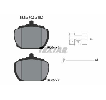 Sada brzdových destiček, kotoučová brzda TEXTAR 2036404