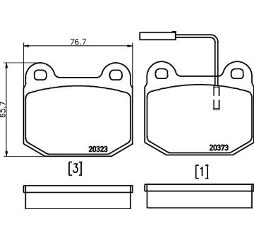 Sada brzdových destiček, kotoučová brzda TEXTAR 2037301