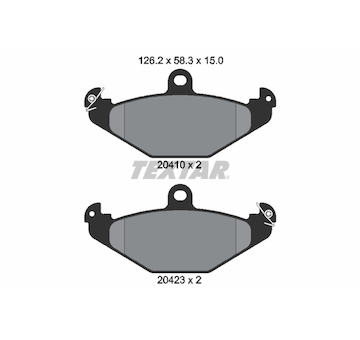 Sada brzdových destiček, kotoučová brzda TEXTAR 2041001