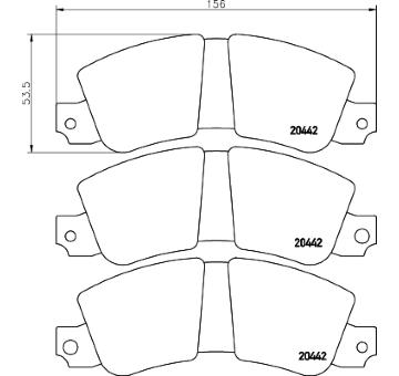 Sada brzdových destiček, kotoučová brzda TEXTAR 2044201