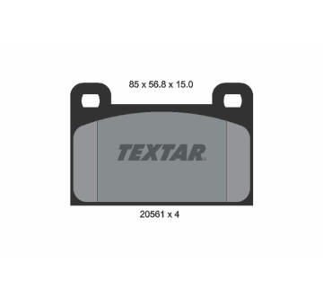 Sada brzdových destiček, kotoučová brzda TEXTAR 2056101