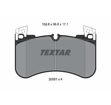 Sada brzdových destiček, kotoučová brzda TEXTAR 2058101