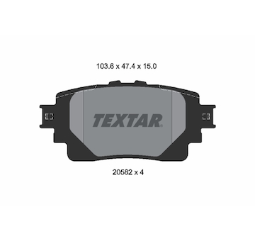 Sada brzdových destiček, kotoučová brzda TEXTAR 2058201