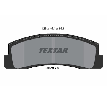 Sada brzdových destiček, kotoučová brzda TEXTAR 2066001