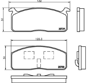 Sada brzdových destiček, kotoučová brzda TEXTAR 2072902