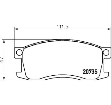 Sada brzdových destiček, kotoučová brzda TEXTAR 2073501