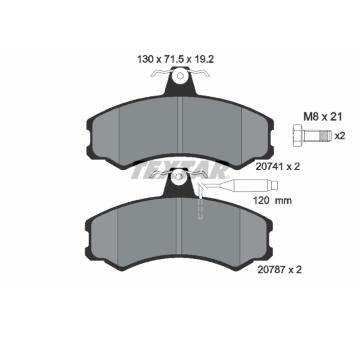 Sada brzdových destiček, kotoučová brzda TEXTAR 2074101