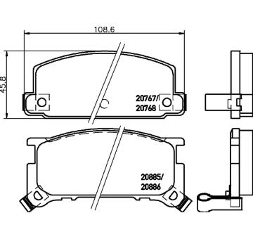 Sada brzdových destiček, kotoučová brzda TEXTAR 2076701
