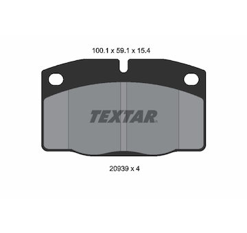 Sada brzdových destiček, kotoučová brzda TEXTAR 2093903