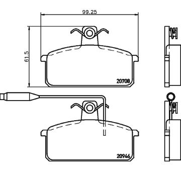 Sada brzdových destiček, kotoučová brzda TEXTAR 2094601